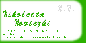 nikoletta noviczki business card